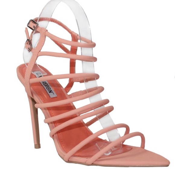 Cape Robbin Shoes - Peach strap open toe Heel